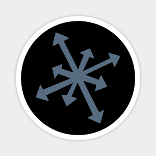 Large Snowflake Digital Illustration in Blue Magnet